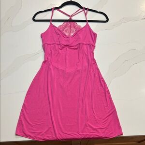 VICTORIA’S SECRET Pink Lace-Back Nightgown